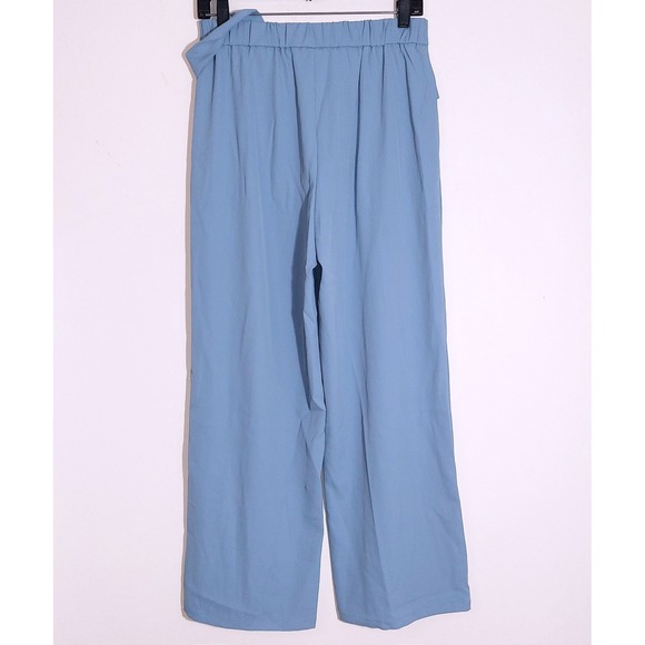 Halara High Waisted D-Ring Buckle Belted Wide Leg Pants Forget-Me-Not SZ S NWOT - Picture 11 of 15